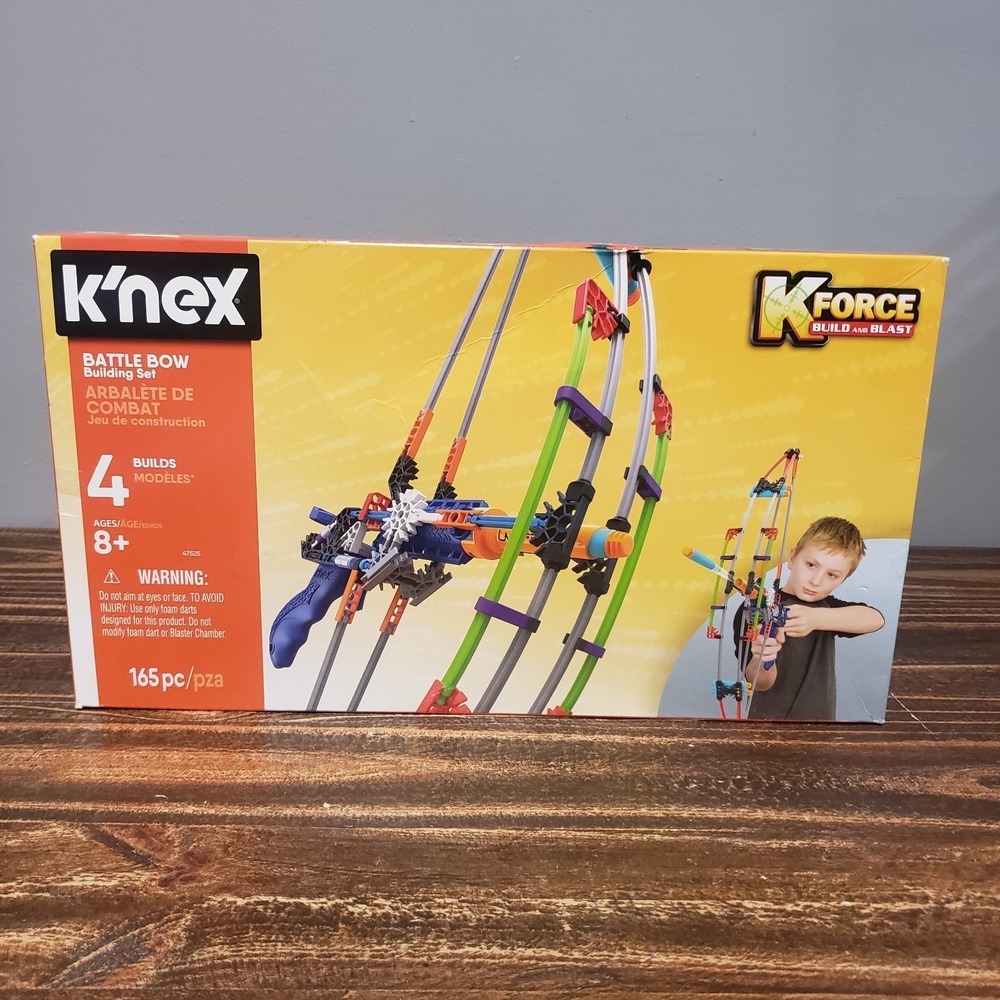 K'NEX Building Set Kids 165pc Battle Bow K-FORCE Build & Blast Orange New 47525